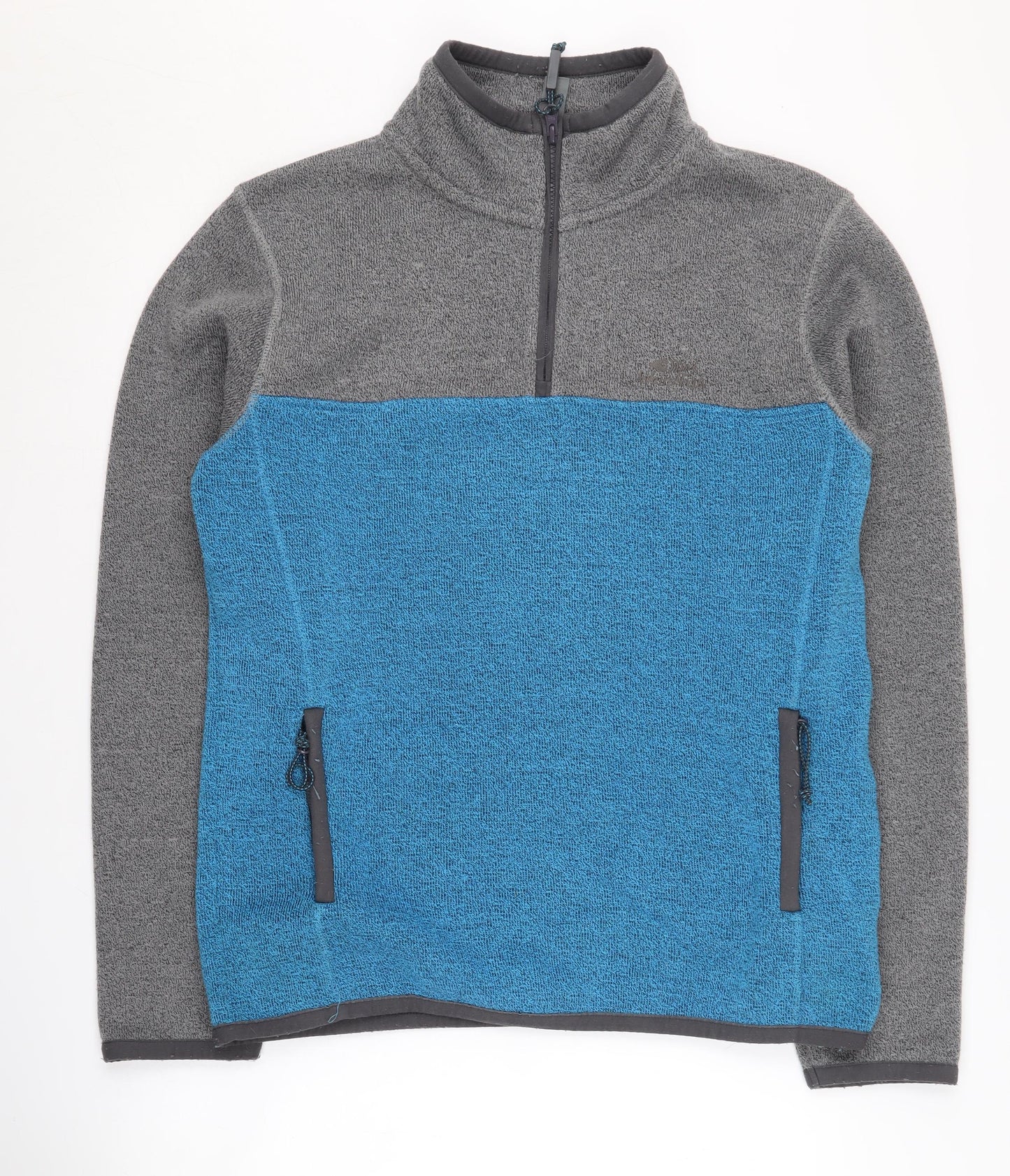 Weird Fish Men's Grey Blue Pullover Sweatshirt M