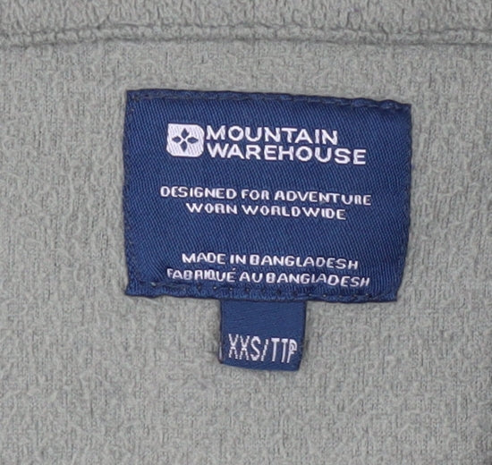 Mens UK Size XS Mountain Warehouse Green 1/4 Zip Sweatshirt