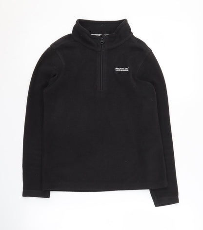 Regatta Boys Black Fleece Sweatshirt 11-12 Years, Lightweight Outdoor Wear