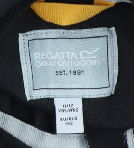 Regatta Boys Black Fleece Sweatshirt 11-12 Years, Lightweight Outdoor Wear