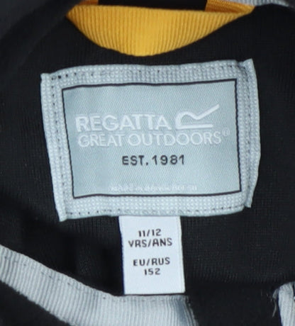 Regatta Boys Black Fleece Sweatshirt 11-12 Years, Lightweight Outdoor Wear
