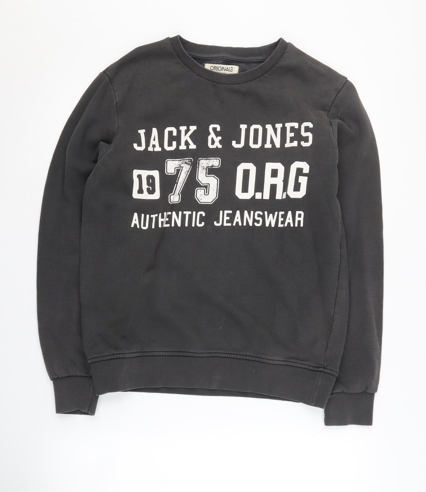 Mens UK Size S JACK & JONES Black Pullover Sweatshirt