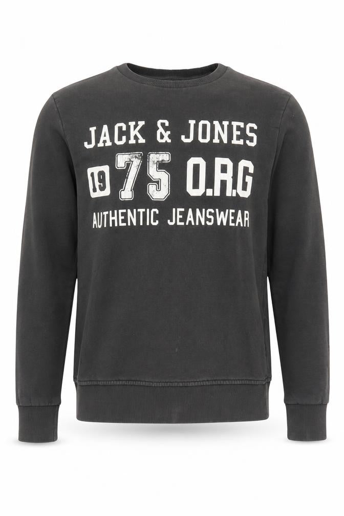 Mens UK Size S JACK & JONES Black Pullover Sweatshirt