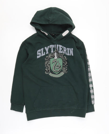 Harry Potter Boys Green Slytherin Hoodie 9-10 Years Pullover