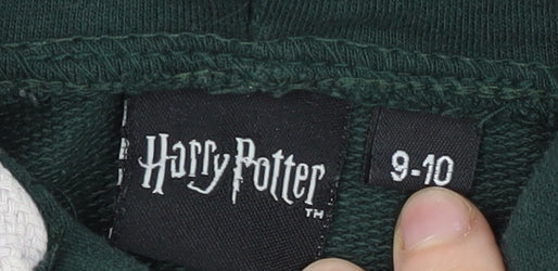 Harry Potter Boys Green Slytherin Hoodie 9-10 Years Pullover