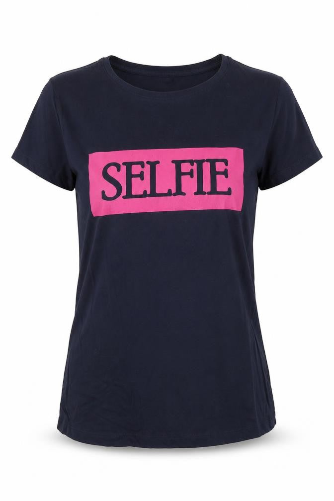 Womens UK Size L Jacqueline de Yong Blue Basic T-Shirt