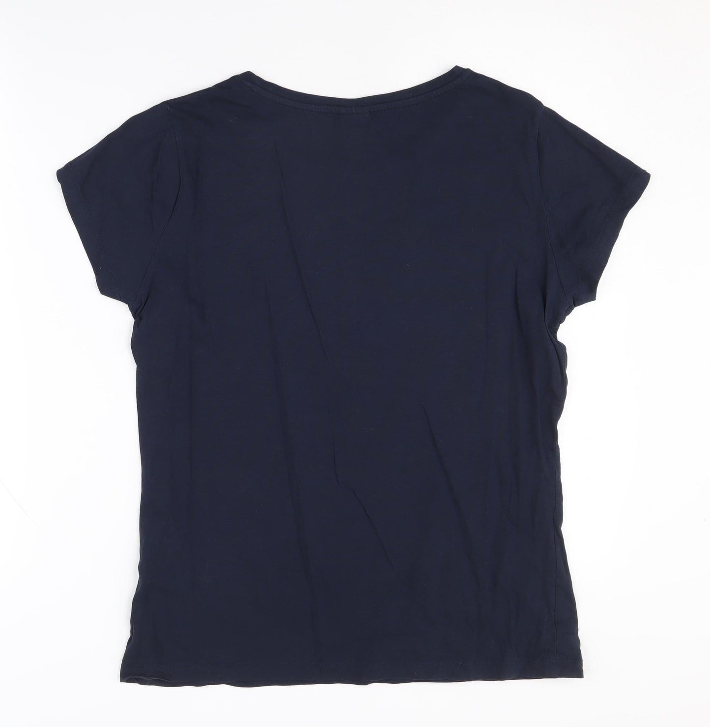 Womens UK Size L Jacqueline de Yong Blue Basic T-Shirt