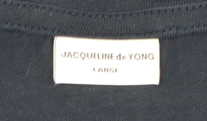 Womens UK Size L Jacqueline de Yong Blue Basic T-Shirt