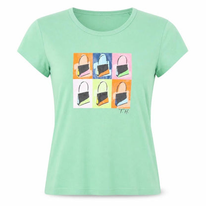 Womens UK Size M Tommy Hilfiger Green Basic T-Shirt