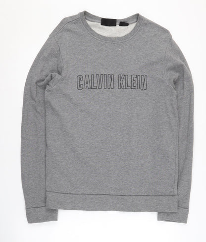 Mens UK Size S Calvin Klein Grey Pullover Sweatshirt