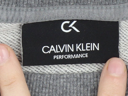 Mens UK Size S Calvin Klein Grey Pullover Sweatshirt