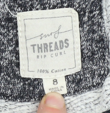 Rip Curl Women's Grey Pullover Hoodie Size 8