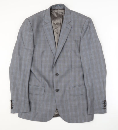 Mens UK Size 38 Jaeger Regular Grey Suit Jacket