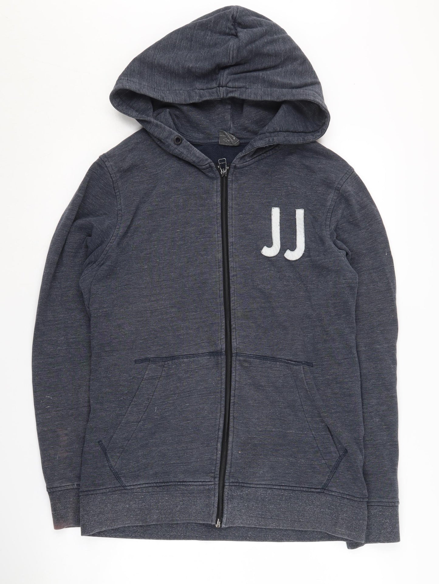 Mens UK Size M JACK & JONES Blue Full Zip Hoodie