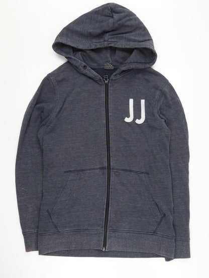 Mens UK Size M JACK & JONES Blue Full Zip Hoodie