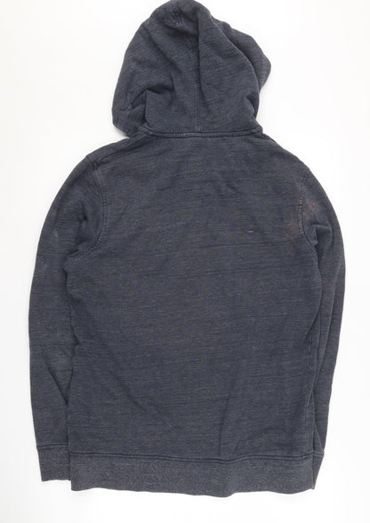 Mens UK Size M JACK & JONES Blue Full Zip Hoodie