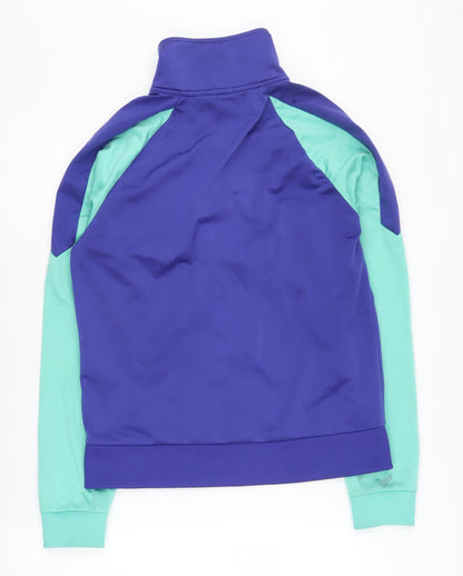 Puma Women's Blue Colourblock Track Jacket UK 16