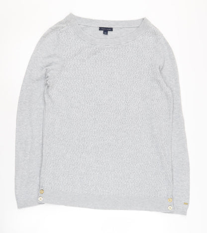 Womens UK Size L Tommy Hilfiger Grey Pullover Jumper