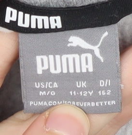 Puma Girls Grey Hoodie, Size 11-12, Pullover Style