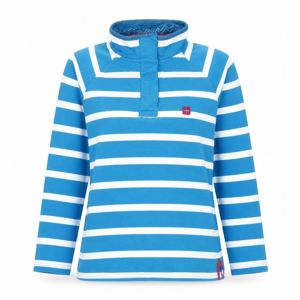 Womens UK Size 14 Mountain Warehouse Blue Henley Sweatshirt