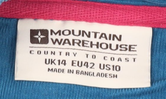 Womens UK Size 14 Mountain Warehouse Blue Henley Sweatshirt
