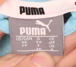 Puma Women's Blue Full Zip Hoodie Size 8