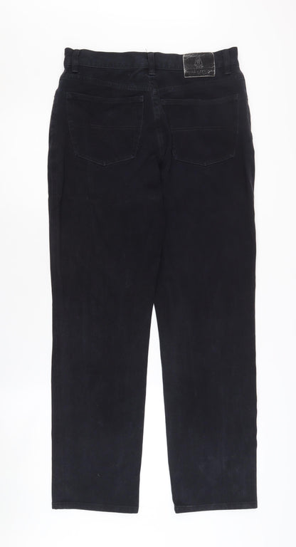 Hush Puppies Men's Black Straight Trousers 32