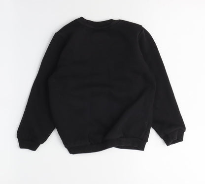 Puma Boys Black Crew Neck Logo Pullover Sweatshirt, 2 Years