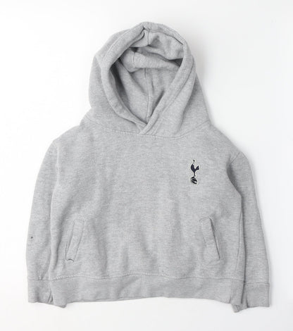 Tottenham Hotspur Boys Grey Pullover Hoodie 3-4 Years