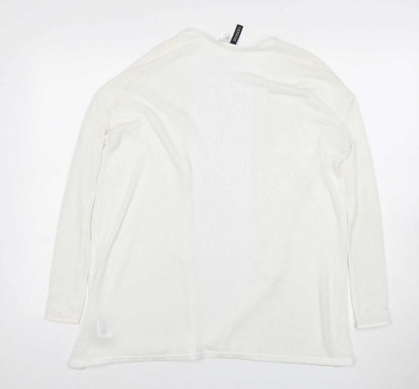 Womens UK Size S H&M White Cardigan Jumper