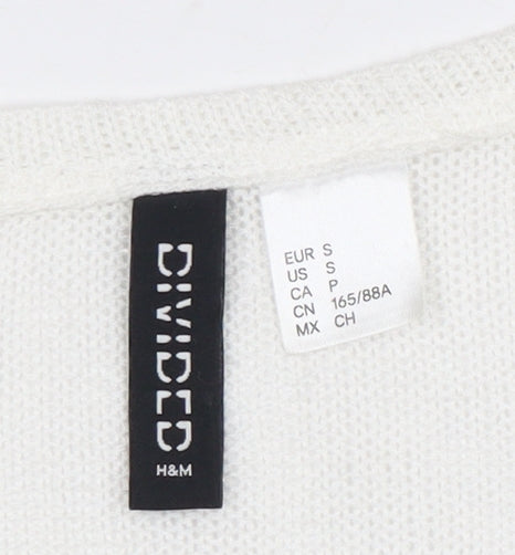Womens UK Size S H&M White Cardigan Jumper