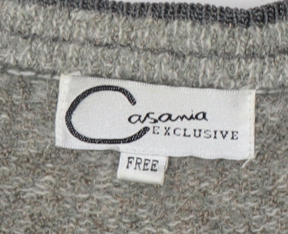 Casamia Women's Grey Argyle Cardigan One Size