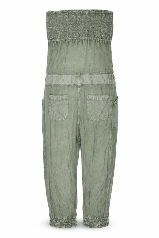Front view of Miss Selfridge Women's Khaki Jumpsuit, size 8