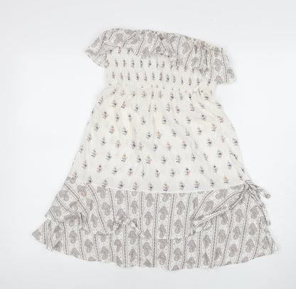 Next Girls White Floral A-Line Dress, Size 10