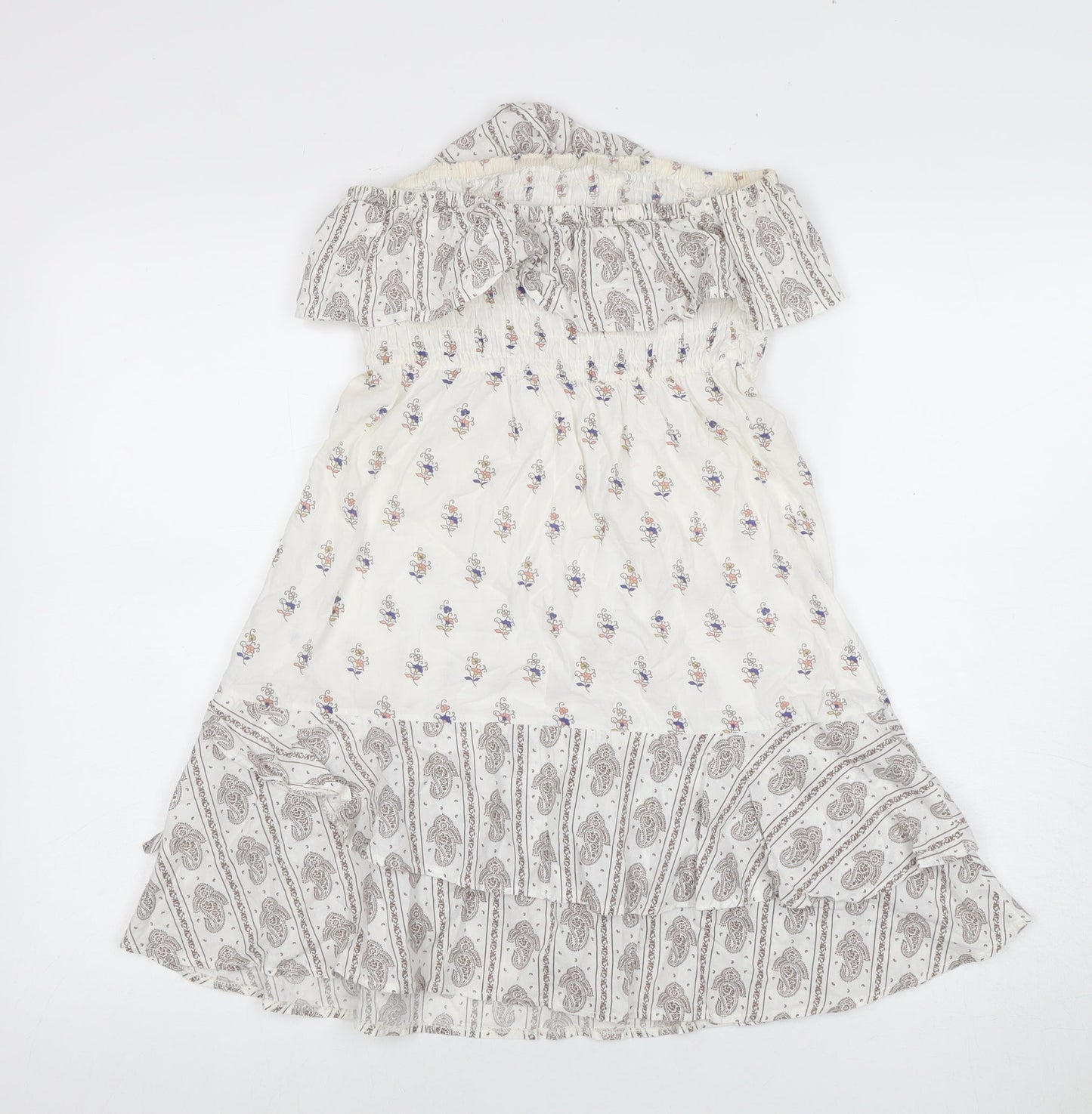 Next Girls White Floral A-Line Dress, Size 10