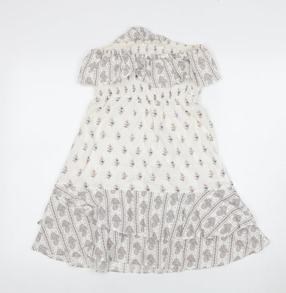 Next Girls White Floral A-Line Dress, Size 10