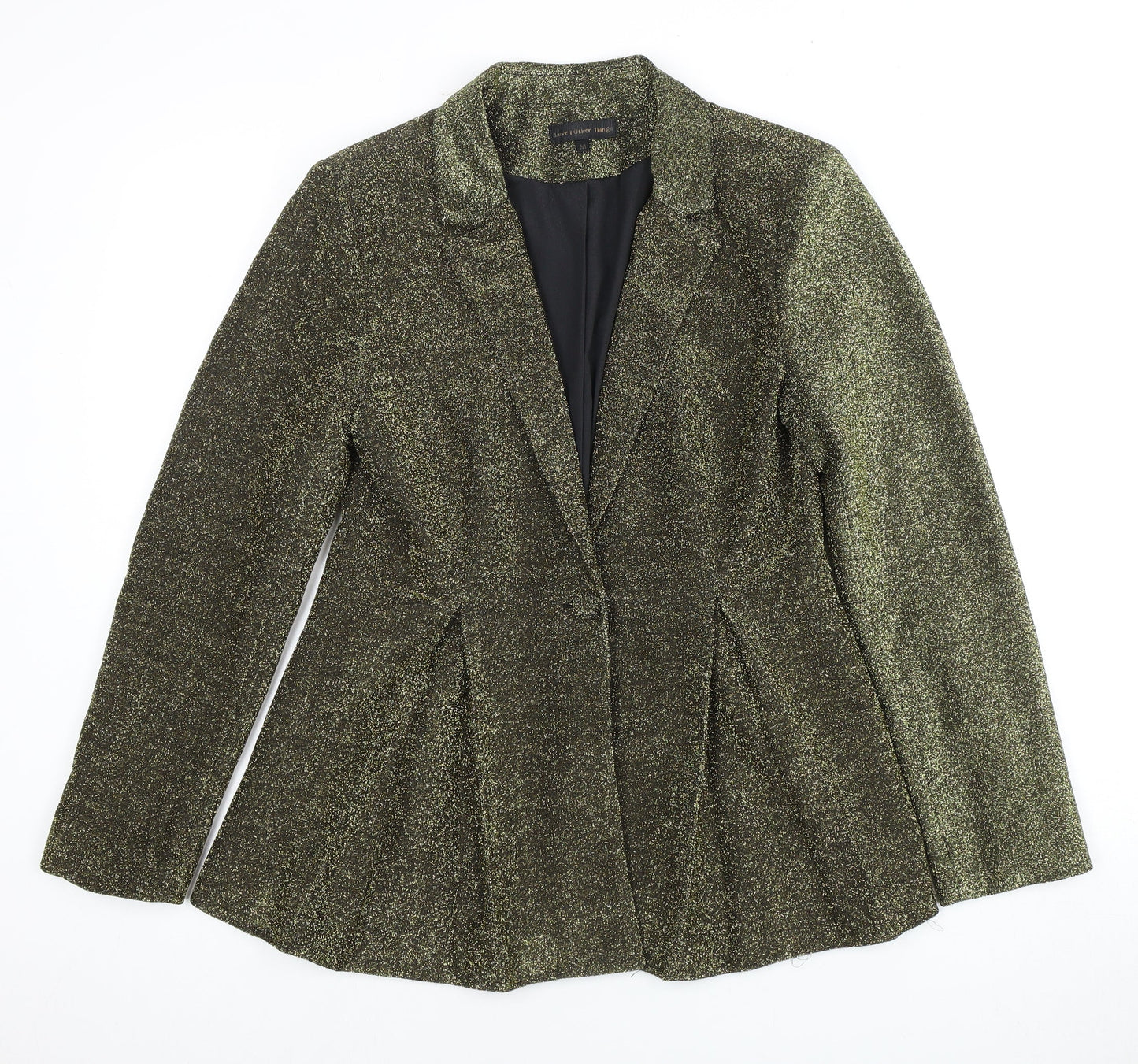 Love & Other Things Gold Women's Blazer - Stylish & Elegant