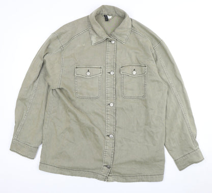 Mens UK Size S H&M Green Basic Jacket