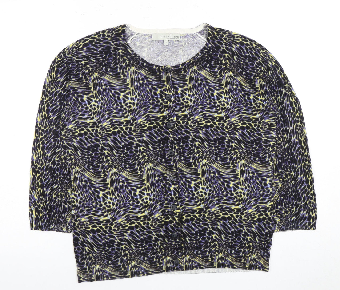 Womens UK Size L John Lewis Multicoloured Cardigan Jumper