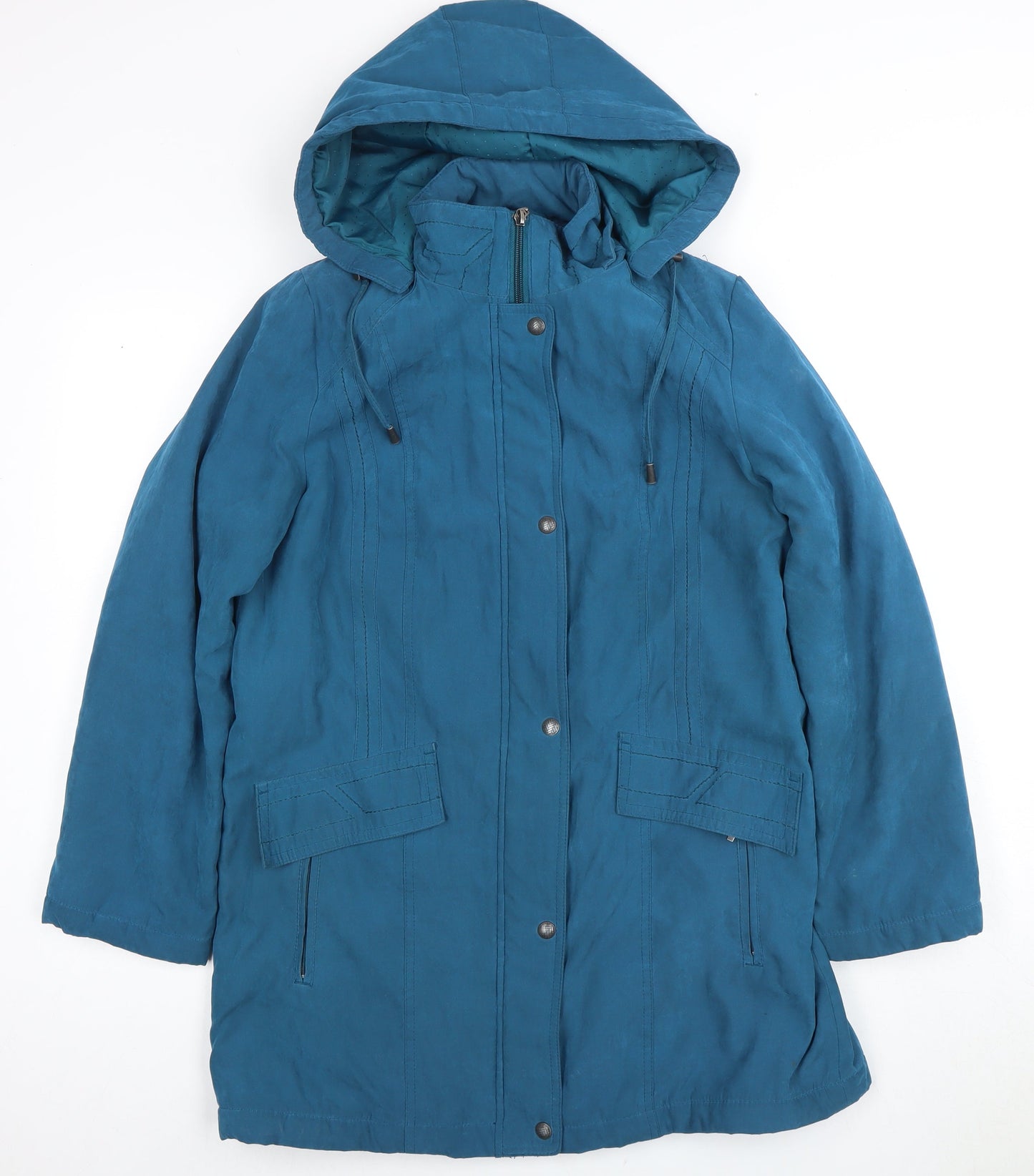 Womens UK Size S Bm Collection Blue Parka Coat