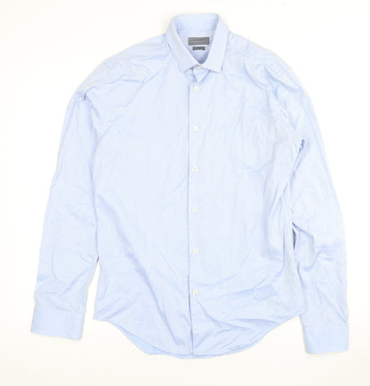 Zara Men Blue Slim Fit Dress Shirt M