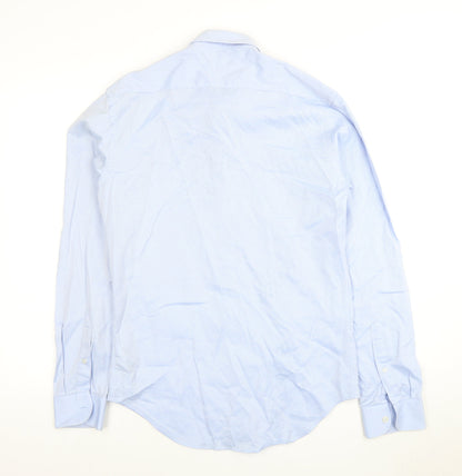 Zara Men Blue Slim Fit Dress Shirt M