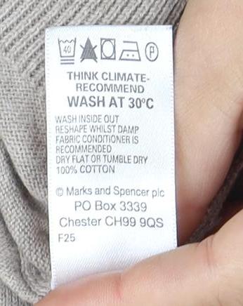 Womens UK Size 12 Marks and Spencer Beige Vest Jumper