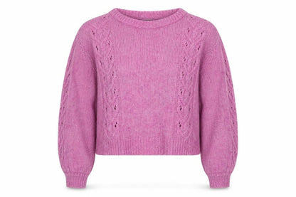Arched Eyebrow Women’s Purple Crew Neck Pullover Jumper