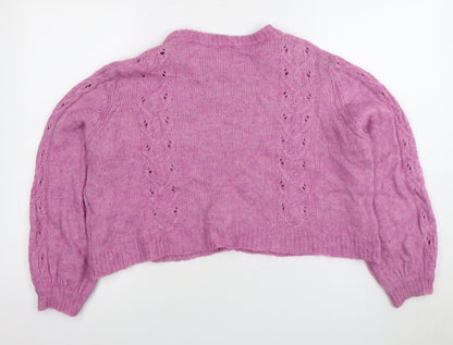 Arched Eyebrow Women’s Purple Crew Neck Pullover Jumper