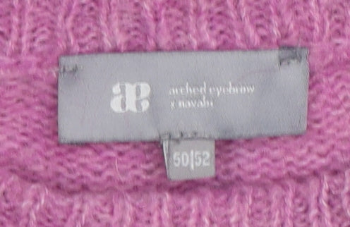 Arched Eyebrow Women’s Purple Crew Neck Pullover Jumper