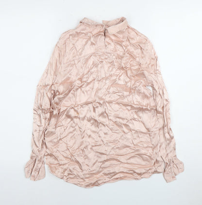 Womens UK Size 8 Zara Basic Pink Basic Blouse