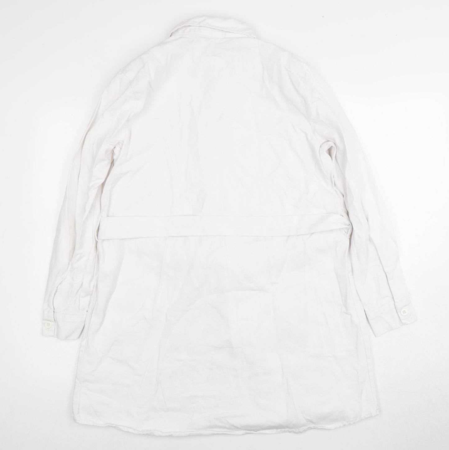 PrettyLittleThing Women's White Shirt Dress Size 10