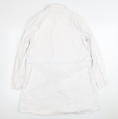 PrettyLittleThing Women's White Shirt Dress Size 10