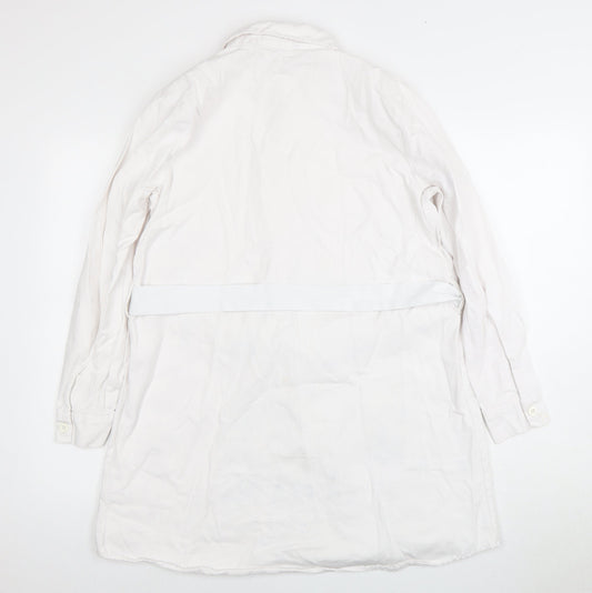 PrettyLittleThing Women's White Shirt Dress Size 10